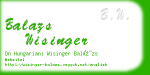 balazs wisinger business card